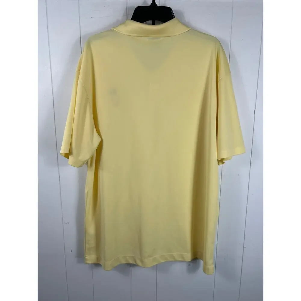 Nike Golf Men’s Sour Patch Polo Shirt Dri Fit Pale Yellow Size XL